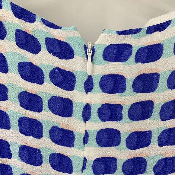 Kate Spade Shorts Romper Blue Seaside Stamp Sleeveless Belted Zip Up Medium - Picture 10 of 12
